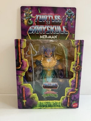 2023 Turtles of Grayskull Mer-man Masters of the Universe Origins Sin perforar Raro Foto 1 de 4