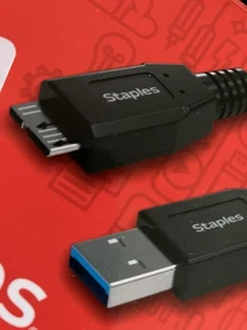 Staples 6 ft. USB-A to Micro USB Type B Cable Male to Male Black (ST62441) Lot3 - Photo 1/3