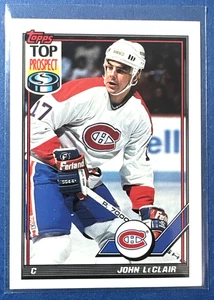 1991-92 Topps #209 John LeClair Rookie Montreal Canadiens - Picture 1 of 2