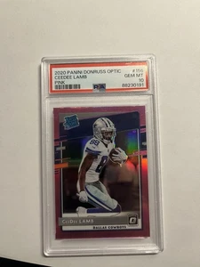 Panini Donruss 2020 clasificación óptica novato CeeDee Lamb #156 Pink Prizm PSA 10 B5 - Imagen 1 de 2