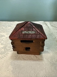 Vintage 1935 Fort Bedford Cast Iron Architectural Still Coin Bank. 3” H x 3” W - Picture 1 of 9