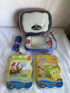 VSmile Vtech Cyber Pocket Learning System Handheld Bundle: 5 Games AV Cable Case - Picture 1 of 10