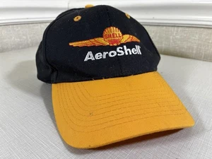 Gorra gorra con correa trasera ajustable bordada Shell Aeroshell vintage - Imagen 1 de 8