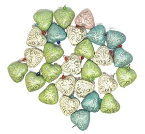 28pcs 23x21mm vintage style silve line patterned heart pendant charm beads - Picture 1 of 2