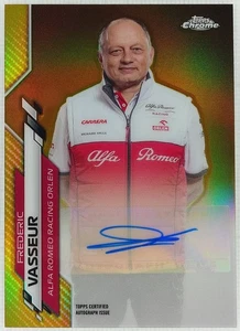 2020 Topps Chrome F1 Formula 1 Frederic Vasseur Gold Refractor Auto 3/50 #F1A-FV - Picture 1 of 2