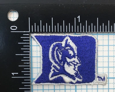 DUKE BLUE DEVILS NCAA COLLEGE VINTAGE 1.75" TEAM LOGO WHITE BORDER PATCH D7 - Image 1 of 2