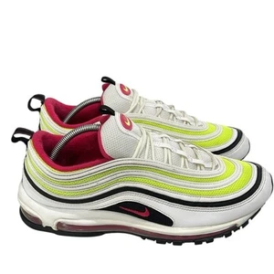 Nike Air Max 97 Men White/Volt/Pink Running Sneaker Shoes Size US 11 - Picture 1 of 8