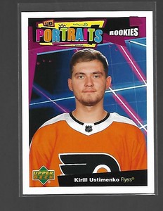 Kirill Ustimenko 2020-21 Upper Deck Series Portraits P-93 Philadelphia Flyers