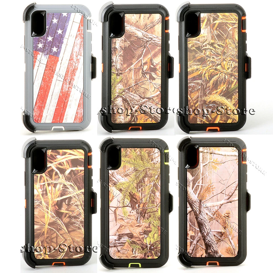 iPhone XS Max 6.5" Realtree Hard Shell Rugged Case w/Holster Belt Clip - Image 1 of 4