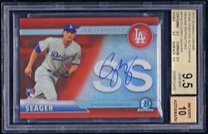 2016 Bowman Chrome Prime Positionen AUTO ORANGE REF #PPA-CS Corey Seager RC 9.5 - Bild 1 von 4