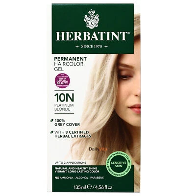 2x Gel de color de cabello herbal permanente Herbatint 4,56 onzas FÓRMULA ÚNICA Y SUAVE Foto 1 de 3