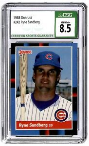 1988 Donruss Ryne Sandberg CSG 8.5 Chicago Cubs #242