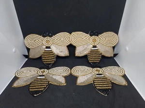 Honey Bee bead coaster, bumble bee 8x3 inch (Set of 4) - Picture 1 of 2