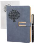 Fanery sue Tree of Life Refillable Writing Journal for Women&Men Faux Leather Ha