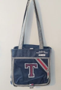 Y2K Tommy Hilfiger Denim Big T Small Messenger Purse Shoulder Bag Vintage - Picture 1 of 15