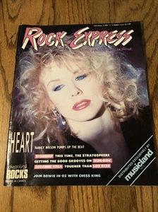 HEART Vtg July 1987 Rock Express Magazine Nancy Wilson Roger Waters David Bowie - Picture 1 of 4