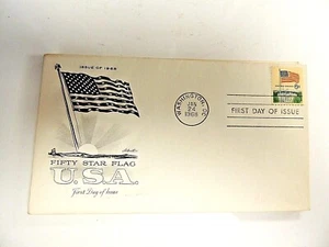 January 24th, 1968 "Fifty Star Flag U.S.A." First Day Issue - Picture 1 of 2