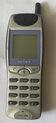 FONCTIONNE - Rare Sony CMD-J5 rétro années 90 (bleu/argent) - Ancien téléphone portable GSM - Photo 1/2