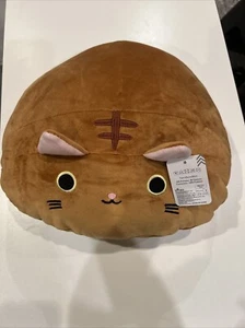 Plush Cat Pillow Chubby Soft Cute 39cm Tan Brown - New With Tags - Picture 1 of 4