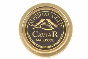 100g Imperial Gold Kaviar ( 100gr Caviar ) Malossol Auslese+ 1 Perlmutt-Löffel