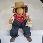 Lizzie High Handmade Wooden Doll - Cowgirl - Folk Art - Missing Bench and Dog