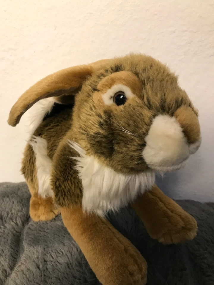 JPAC HANSA KANINCHEN HÄSCHEN RABBIT PLÜSCH REALISTISCHES HASEN NEU VINTAGE - Bild 1 von 4