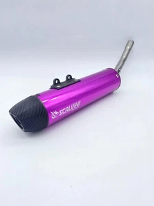 Scalvini Muffler Exhaust Pipe Tm SMR 125/144 2008-2016 Carbon Purple - Picture 1 of 2