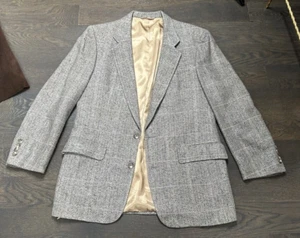CHRISTIAN DIOR Monsieur Vintage Tweed Woven 100% Silk Blazer Sport Coat 40R - Picture 1 of 10