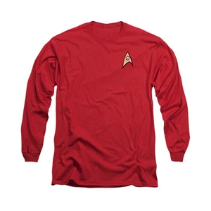 STAR TREK ENGINEERING UNIFORM Licensed Men's Long Sleeve Tee Shirt SM-3XL  - Picture 1 of 2