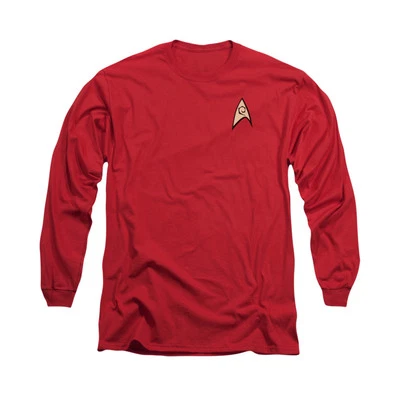 STAR TREK ENGINEERING UNIFORM Licensed Men's Long Sleeve Tee Shirt SM-3XL  - Image 1 of 2