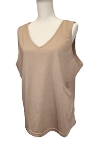 Tan Shirt by NYDJ Size XL Tank Top Sleeveless V-neck NWT Undershirt - Picture 1 of 11
