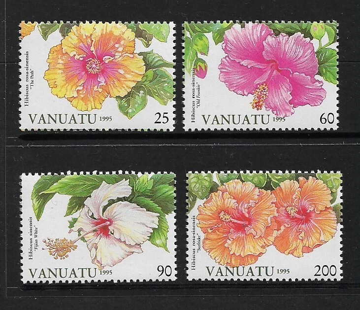 1995 VANUATU Hibiscus Flowers - 2nd Series Set MNH (SG 682-685) - image 1 of 1
