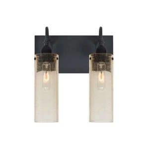 Besa Lighting Juni 10 2 Light Bathroom Vanity, Black/Gold - 2WG-JUNI10GD-BK - Picture 1 of 1