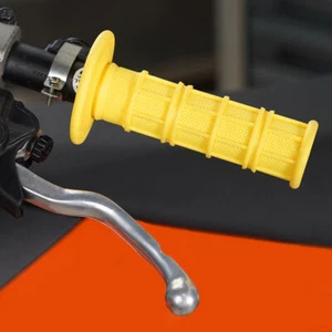 7/8" & 1" Hand Grips Non-Slip Yellow Rubber For Honda Kawasaki Victory Suzuki - Picture 1 of 6