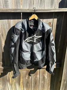 Alpinestars Troy Lee Designs Padded Motorcycle Black Gray Jacket Armor Lined XL - Picture 1 of 9