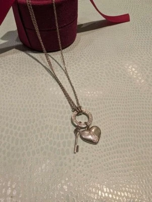 Esprit Damen Halskette 925 Sterling Silber Schlüsselherz mit weißem Zirkonia - Bild 1 von 4