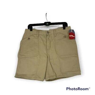 Pantalones cortos de mezclilla Faded Glory para mujer de tiro alto beige talla 10 nuevos con etiquetas Foto 1 de 4