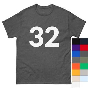 NEW Number 32 Player Sport Team Uniform T-shirt, Choose Color & Size - Picture 1 of 17