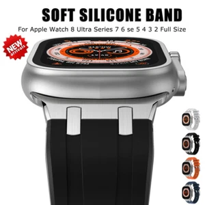 Cinturini Cinturini Cinturini Sport Silicone Sport Per iWatch Ultra 49mm 8/7/6/5/4/3 - Foto 1 di 88