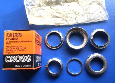 NEW OLD STOCK VINTAGE TDC TD CROSS SUPERIOR CHROME FINISH HEADSET, 1" X 24 TPI - Image 1 of 4