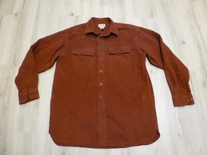 L. L. Bean Long Sleeve Button Up Shirt Mens L-Tall Heavyweight 100% Cotton - Picture 1 of 9