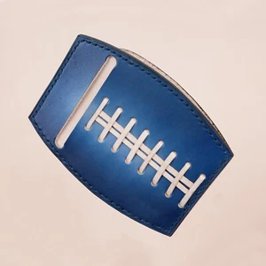 American Football Blue Glove Wallet Card Holder, Custom Leather Card Wallet - Picture 1 of 6
