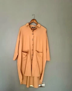 Women's Oversized Dip Hem Shirt/Tunic - Picture 1 of 5