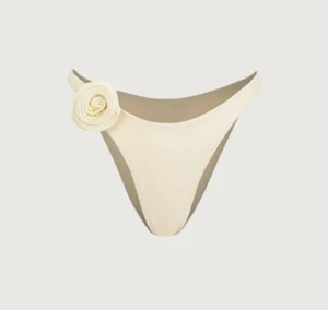 SAME LOS ANGELES BIKINY WOMENS Bottom Rossete SZ XS Faux Suede Beige High Rise - Picture 1 of 6