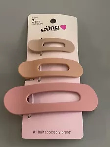 Scunci 3 Pc Alligator Clip Neutral Tone 3 Sizes New 60904 - Picture 1 of 4