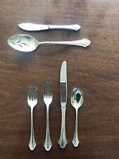 7 Lunt Bel Chateau sterling 4 piece place settings.