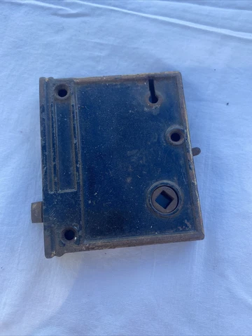 Vintage Skeleton Keyhole Door Mortise Lock Salvage Part  Hardware 3.25”x4” Cover