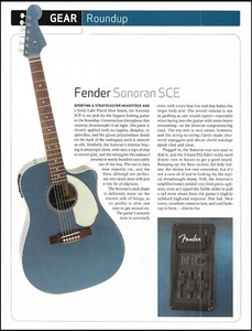 Banco de revisión de guitarra acústica Fender Sonoran SCE artículo de prueba impresión 8 x 11 - Imagen 1 de 3