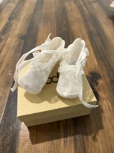 Lot Of 2 Newborn Lace Shoes White & Red NWB - Picture 1 of 5