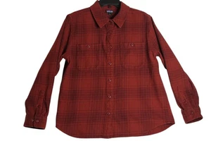 Patagonia Red Plaid Thick Organic Cotton Flannel Shirt Womens Large - Picture 1 of 6